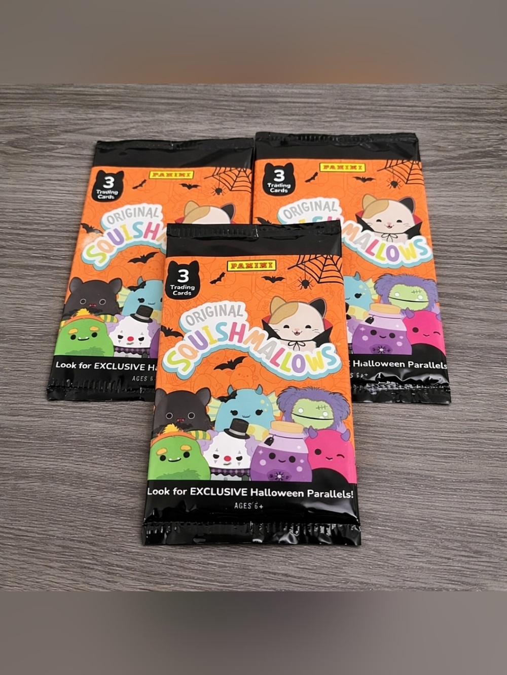 Panini Original Squishmallows Halloween Trading Card Packs - 3 Packs